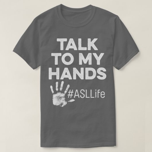 ASL Class Sign Language Hand Senior Afstuderen pro T-shirt (Design voorkant)