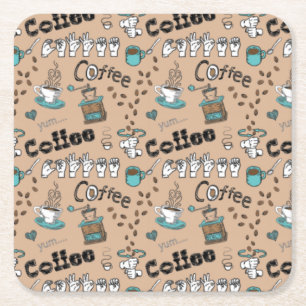 ASL Coffee-Onderzetters Kartonnen Onderzetters