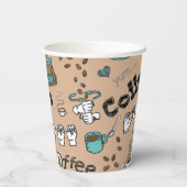 ASL Coffee op papier Papieren Bekers (Achterkant)