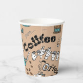 ASL Coffee op papier Papieren Bekers (Rechts)