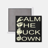 ASL CTFD Calm de F**K omlaag #USAPatriotGraphics Magneet (Voorkant / Achterkant)