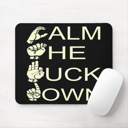 ASL CTFD Calm de F**K omlaag #USAPatriotGraphics Muismat (Met muis)