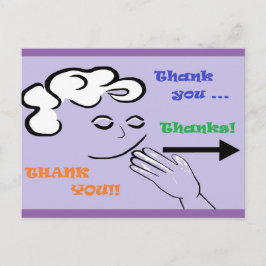 ASL Dank je! Briefkaart