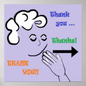 ASL Dank je! Poster (Voorkant)