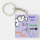 ASL Dank je! Sleutelhanger (Voorkant)