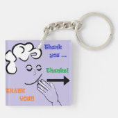 ASL Dank je! Sleutelhanger (Achterkant)