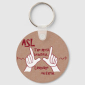 ASL De mooiste taal Sleutelhanger (Voorkant)