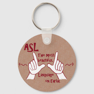 ASL De mooiste taal Sleutelhanger