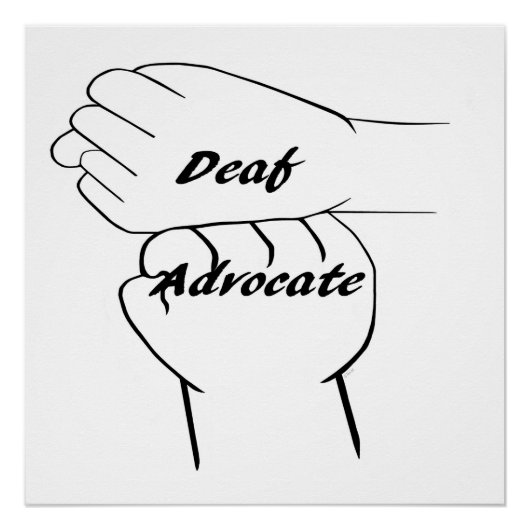 ASL Deaf Advocate Perfect Poster (Voorkant)