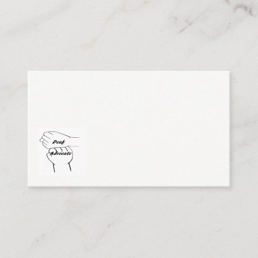 ASL Deaf Advocate Visitekaartje (Voorkant)
