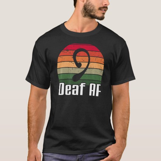ASL Deaf AF Sign Language Deaf Awareness Premium T-shirt (Voorkant)