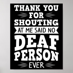 ASL Deaf Awareness Gehoorverlies en Gebarentaal Poster