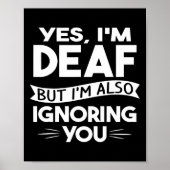 ASL Deaf Awareness Hoorverlies Dove Cultuur en S Poster (Voorkant)