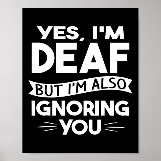 ASL Deaf Awareness Hoorverlies Dove Cultuur en S Poster (Voorkant)