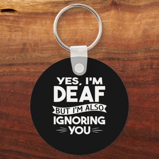 ASL Deaf Awareness Hoorverlies Dove Cultuur en S Sleutelhanger (Voorkant)