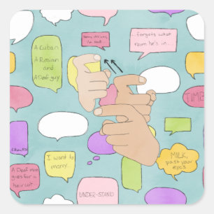 ASL Deaf Jokes Sticker