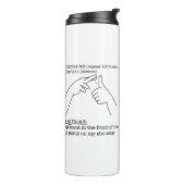 ASL Design - Regel van duim Thermosbeker (Gedraaid links)