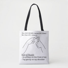 ASL Design - Regel van duim Tote Bag