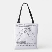 ASL Design - Regel van duim Tote Bag (Achterkant)