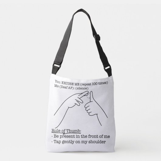 ASL Design - Rule of Thumb Crossbody Tas (Voorkant)