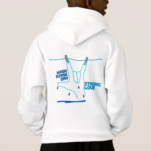 ASL Design - Was, spoel en droog Liefde ILY (Achterkant)