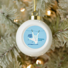 ASL Design - Was, spoel en droog Liefde ILY Keramische Bal Ornament