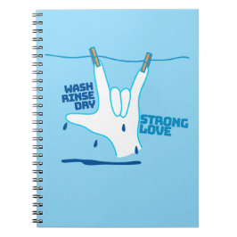 ASL Design - Was, Spoel en Droog Liefde ILY Notitieboek