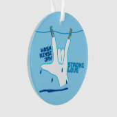 ASL Design - Was, Spoel en Droog Liefde ILY Ornament (voorkant)