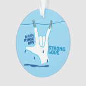 ASL Design - Was, Spoel en Droog Liefde ILY Ornament (voorkant)