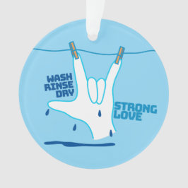 ASL Design - Was, Spoel en Droog Liefde ILY Ornament