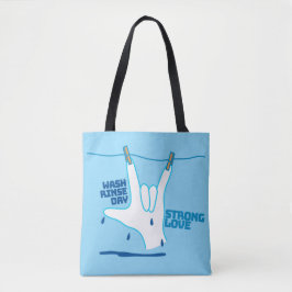 ASL Design - Was, Spoel en Droog Liefde ILY Tote Bag