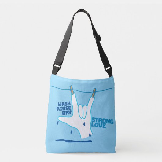 ASL Design - Wash, Rinse, and Dry Love ILY Crossbody Tas (Voorkant)