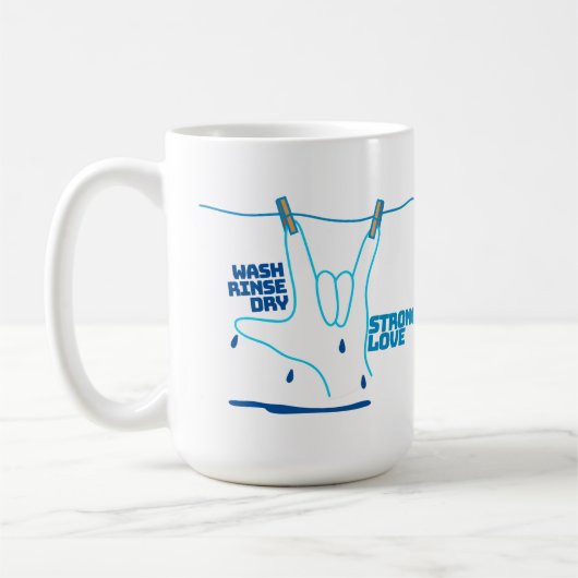 ASL Design - Wash, Rinse, and Dry Love ILY Koffiemok (Links)