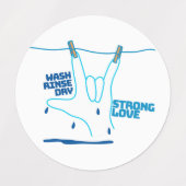 ASL Design - Wash, Rinse, and Dry Love ILY Labels (Design 1)