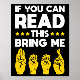 ASL Doof Bewustzijn Dove Cultuur en Gebarentaal Poster