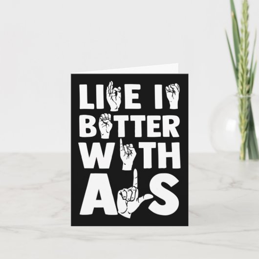 ASL doof bewustzijn en gebarentaal 2 Kaart (Voorkant)