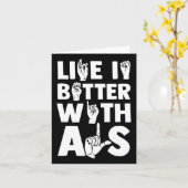 ASL doof bewustzijn en gebarentaal 2 Kaart (Gele Bloem)