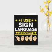 ASL doof bewustzijn en gebarentaal Kaart (Gele Bloem)