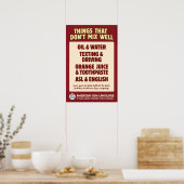 ASL en Engels mengen elkaar niet. Poster (Keuken)