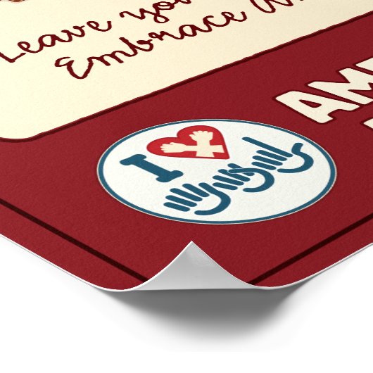 ASL en Engels mengen elkaar niet. Poster (Hoek)