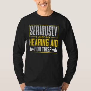 ASL Ernstig Hoorapparaat Gebarentaal Dove Bewustzi T-shirt