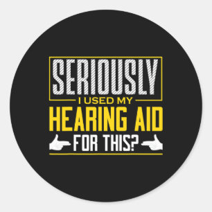 Asl Ernstig Hoortoestel Gebarentaal Doof Bewust Ronde Sticker