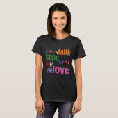 ASL Faith Hope Love American Sign Language Christi T-shirt (Voorkant volledig)
