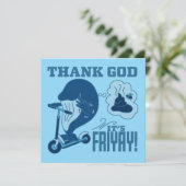 ASL Friday Design - Thank God It’s Friyay!  Bedankkaart (Staand voorkant)