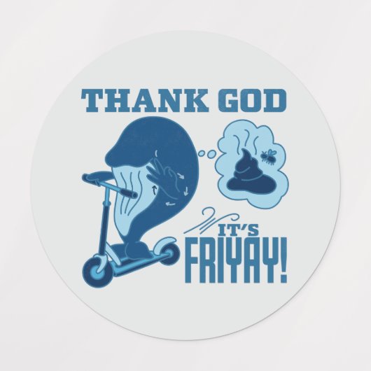 ASL Friday Design - Thank God It’s Friyay!  Labels (Design 2)