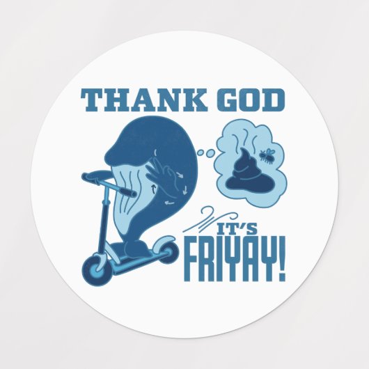 ASL Friday Design - Thank God It’s Friyay!  Labels (Design 1)