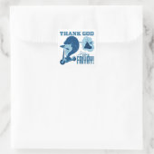 ASL Friday Design - Thank God It’s Friyay!  Vierkante Sticker (Tas)