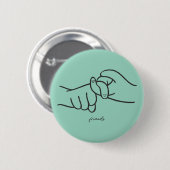 ASL Friends Button – klein teken, grote betekenis (Voorkant /achterkant)
