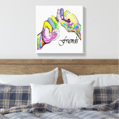 ASL Friends Canvas Afdruk (Insitu (Slaapkamer))