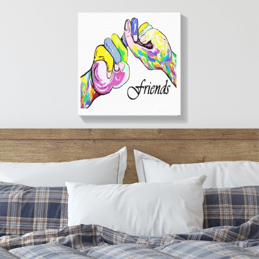 ASL Friends Canvas Afdruk (Insitu (Slaapkamer))